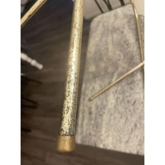 Retro Quaker Folding Metal TV Trays Stands 1950s Set of 4 MCM IMPERFECT READ - Picture 4 of 16